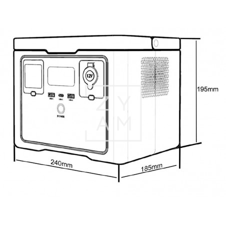 Estación de Energía Genergy GZE-0506 600W con Batería de Litio