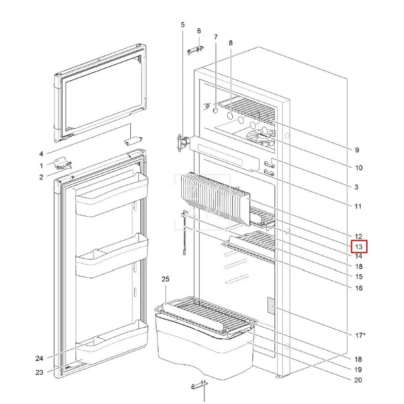 Estante Rejilla para Thetford N3145/N3150 - Repuesto Original