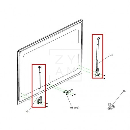 Compases para Ventana D-LUX Dometic 600 mm - Izquierda + Derecha