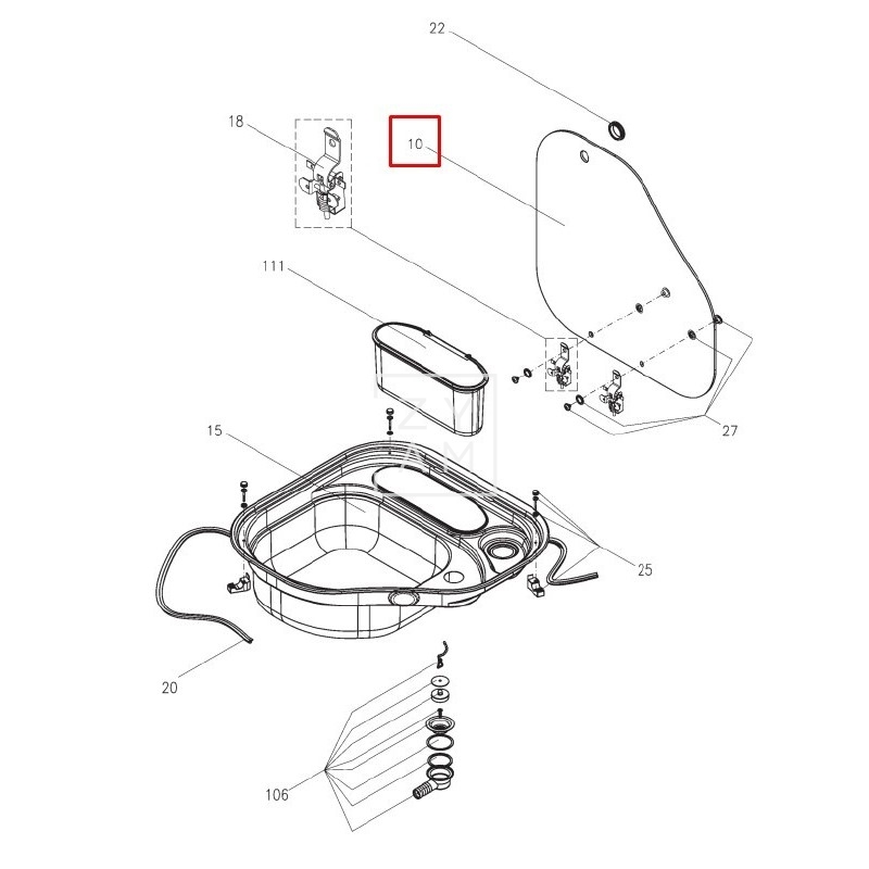 Tapa de Cristal para Seno Cramer CE04 Triangular - Repuesto Original