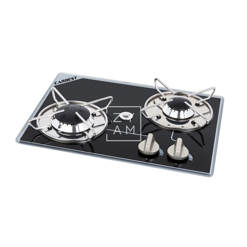 Cocina 2 Fuegos Carbest Cristal - Compacta y Elegante