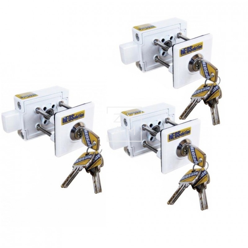 Kit Cerraduras HEOSAFE 1958 – 3 Cerraduras con Misma Llave