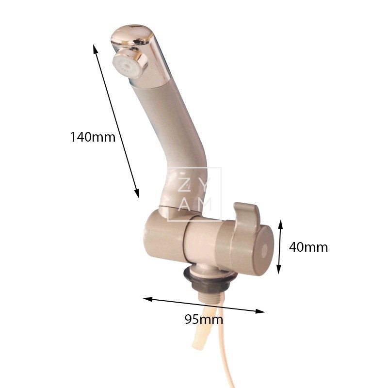 GRIFO PICO GRIS-CROMO 20MM