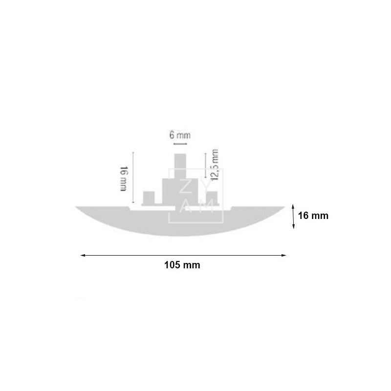 Cierre de Mueble Moon Ovalado – Níquel Mate – Repuesto Original