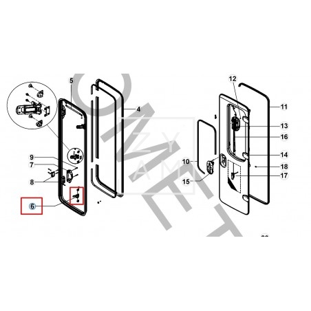 Bisagra para Puerta CaraD de Autocaravana en Aluminio