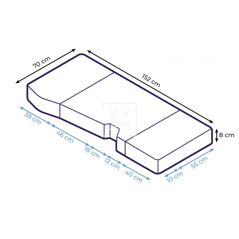 Cama Cabina Ford Custom 2013-2024 con colchón y fundas lavables