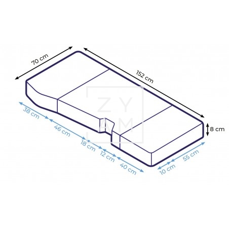 Cama Cabina Ford Custom 2013-2024 con colchón y fundas lavables