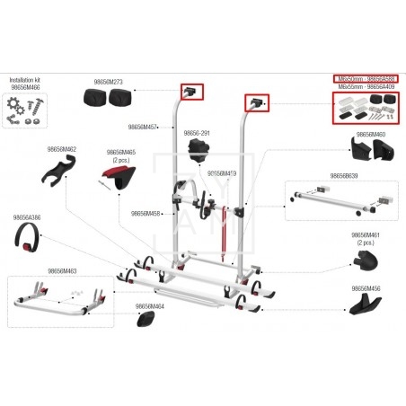 Kit de Enganches para Carry-Bikes Fiamma