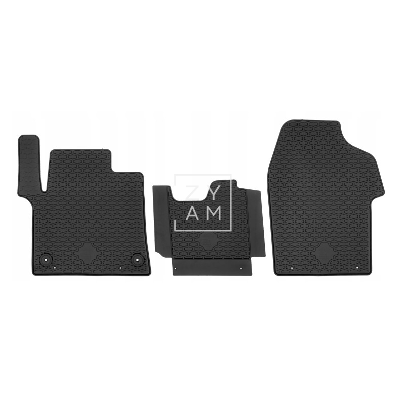 Alfombra de goma antideslizante para cabina biplaza Citroën Jumpy, Peugeot Traveller, y Toyota Proace desde 2016