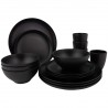 Conjunto 16 Piezas Melamina Orville Black – Diseño Industrial Chic Conjunto 16 Piezas Melamina Orville Black – Diseño Industrial Chic