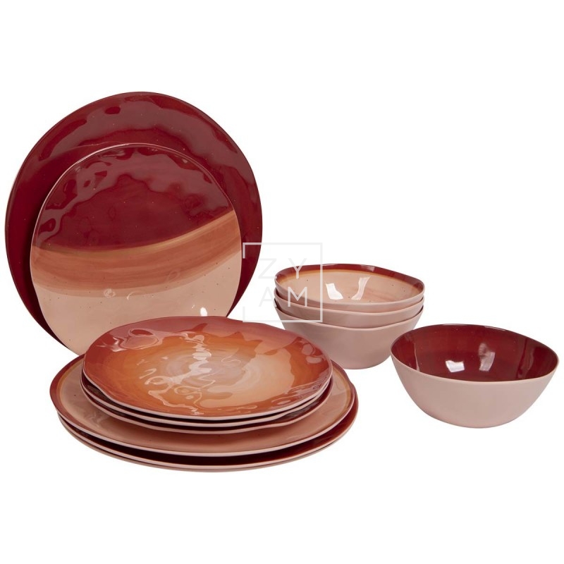 Conjunto Vajilla Halo Terra 12 Piezas – Bo-Camp Premium