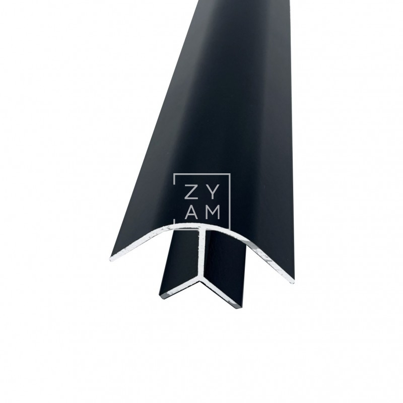 Perfil Unión 90º Corto 15mm Negro