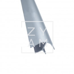 Perfil Unión 90º Corto 15mm Aluminio Gris 2m