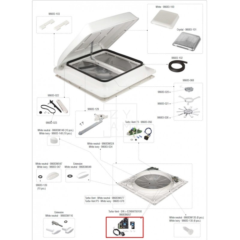 Placa Control y Termostato Turbo Vent Fiamma