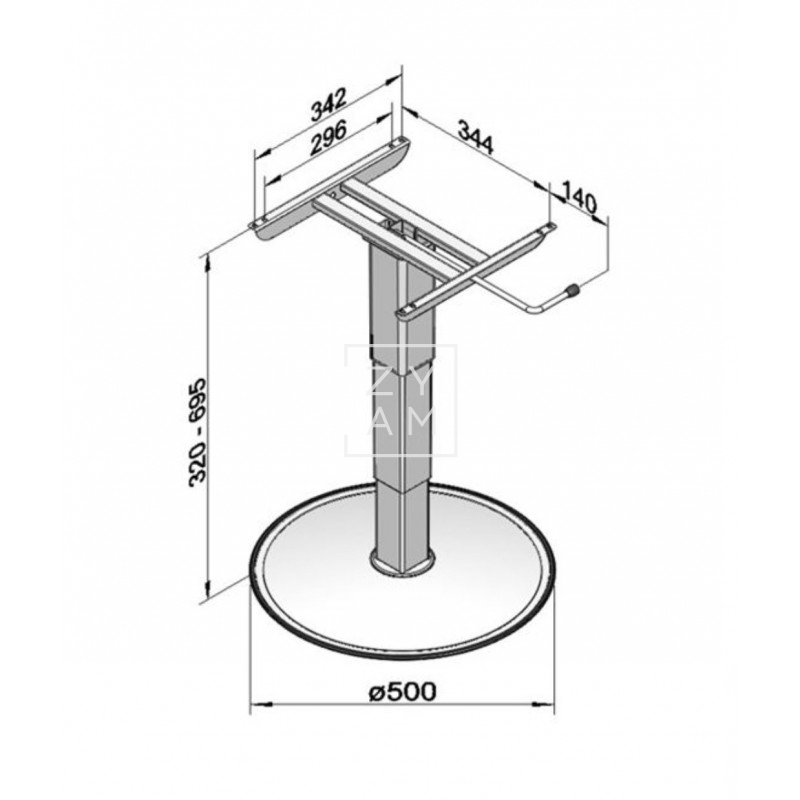 Pata Mesa Cama Hohe Gris 32-69