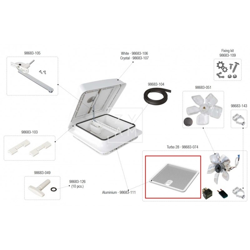 Cuadro + Mosquitera Vent 28 / Turbo 28