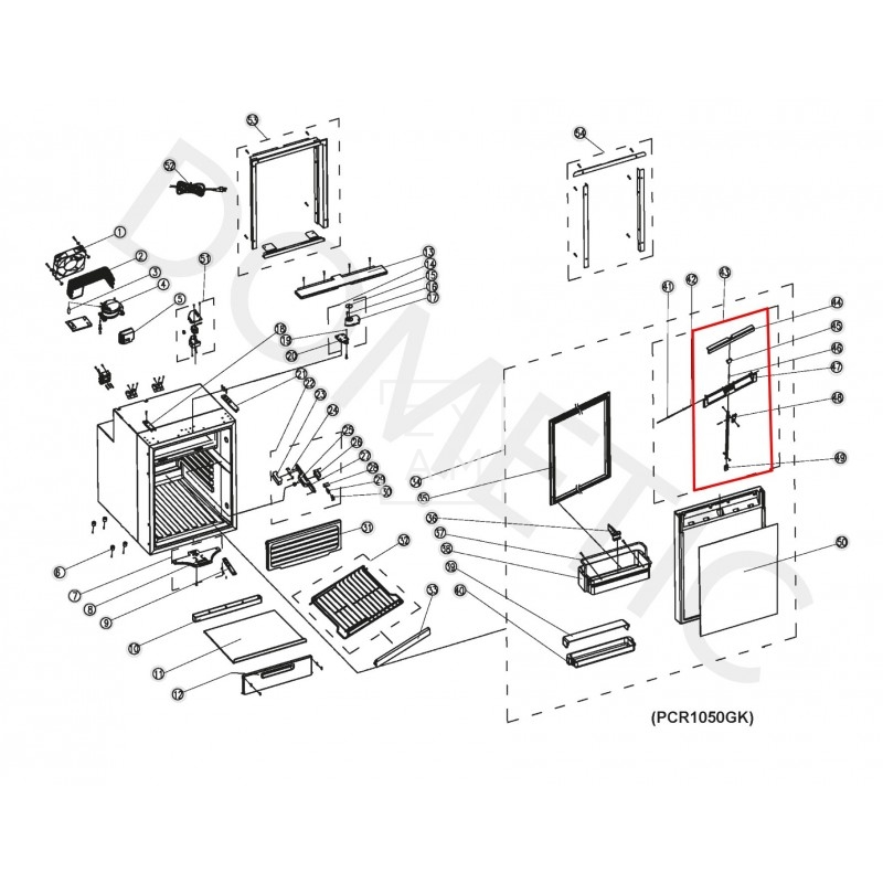 Cierre Puerta Nevera Dometic CR/CRX50