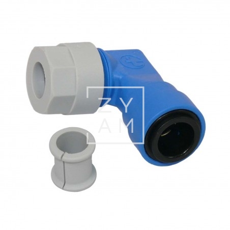 Racor Codo Azul JG 12mm para Truma Racor Codo Azul JG 12mm para Truma