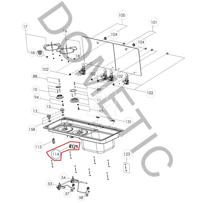 Módulo Encendido Cocina Dometic Mo y PI