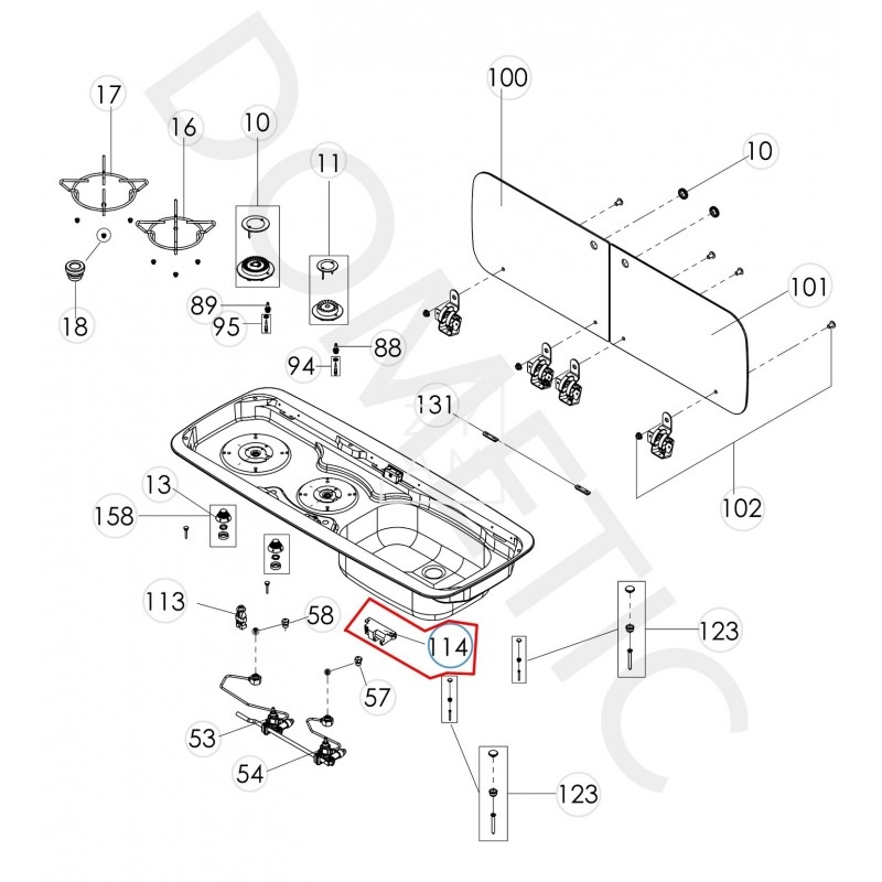 Módulo Encendido Cocina Dometic Mo y PI