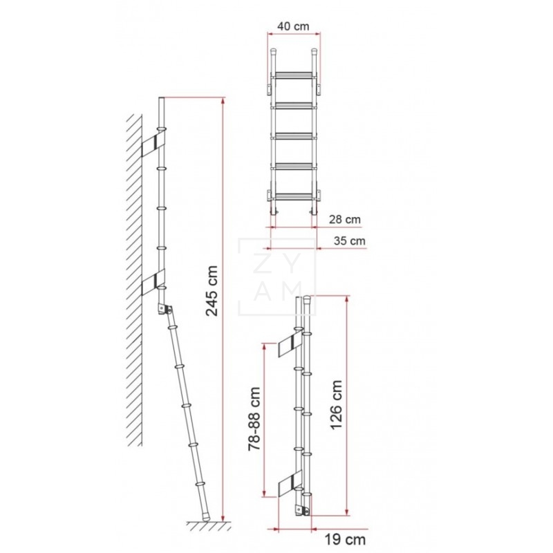 Escalera Fiamma Deluxe 5D