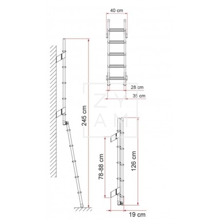 Escalera Fiamma Deluxe 5D Escalera Fiamma Deluxe 5D