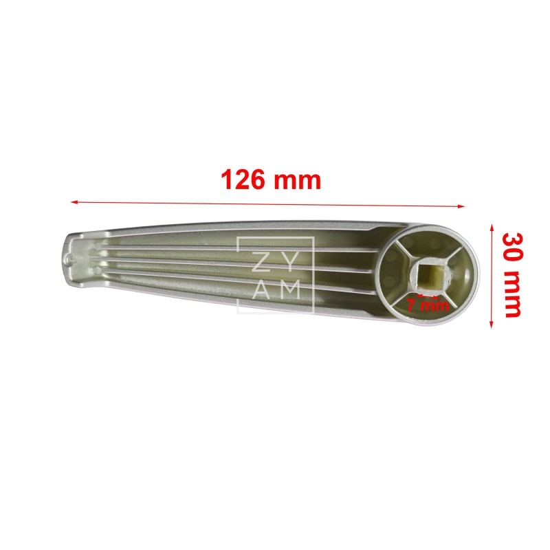 Manija Puerta Aseo Plata Cromada 7x7mm