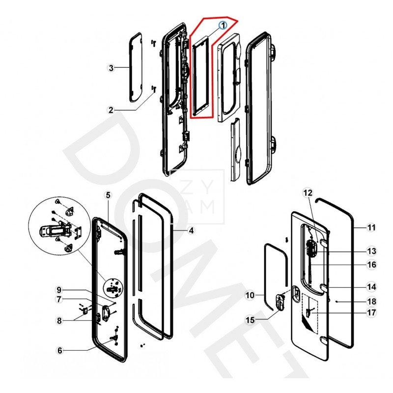 Repuesto Mosquitera Oscurecedor Ventana Puerta CaraD 4460001602