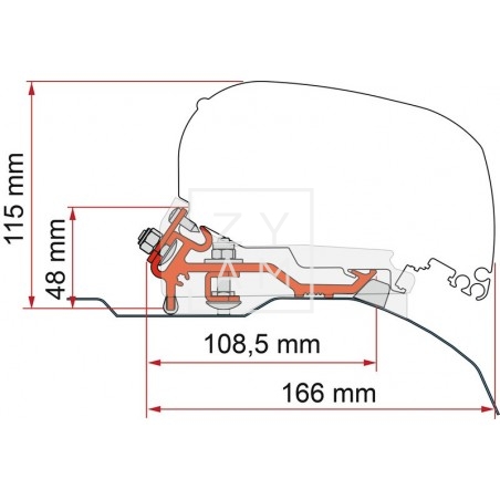 Kit Anclaje Fiamma F80s Ducato 98655Z148