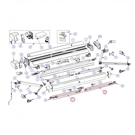Pata Completa Toldo Thule 6300 Articulacion Pata Completa Toldo Thule 6300 Articulacion