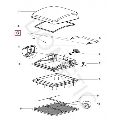 Juego Pasadores Cúpula Dometic Mini-Heki 4460005546