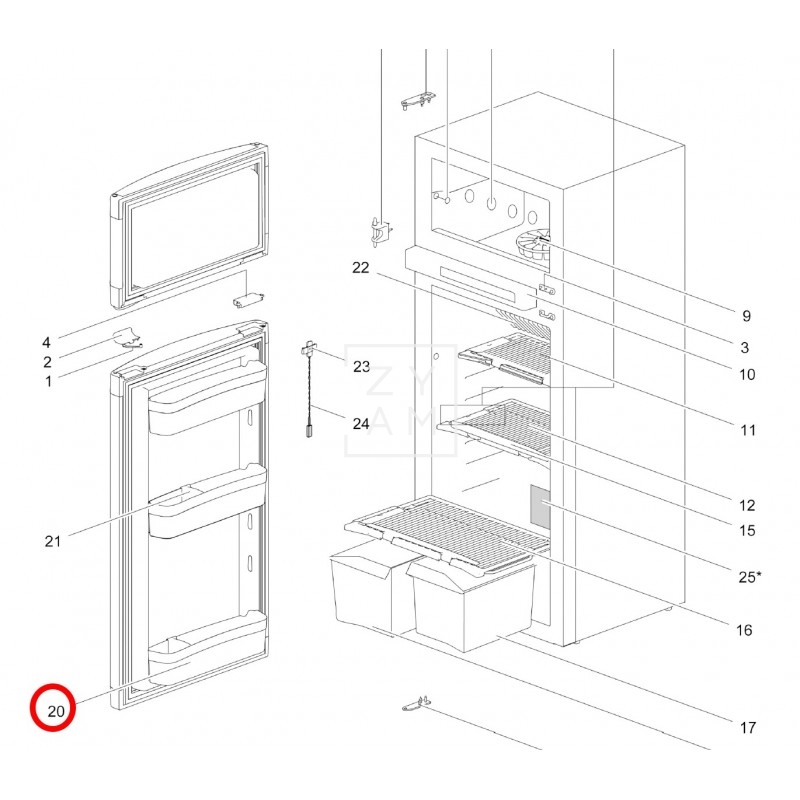Estante Puerta Thetford N4150 / N4175
