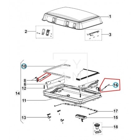 Juego Compases Claraboya Dometic Midi Heki Manivela Juego Compases Claraboya Dometic Midi Heki Manivela