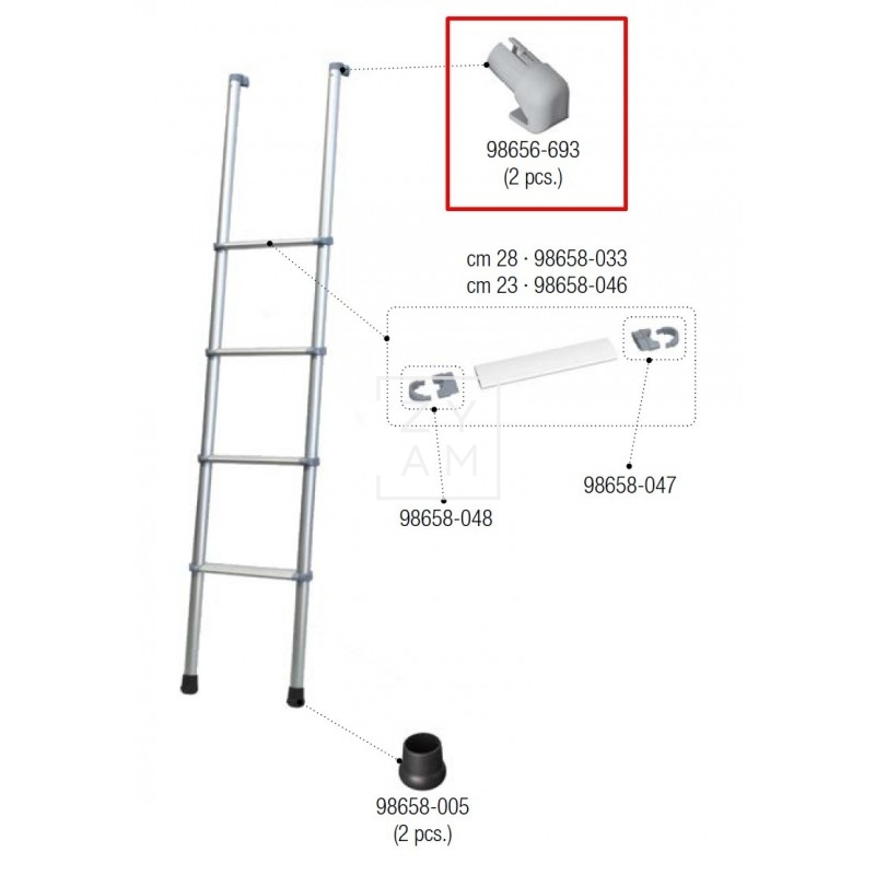 Ganchos Escalera Fiamma 4B 5B Repuesto