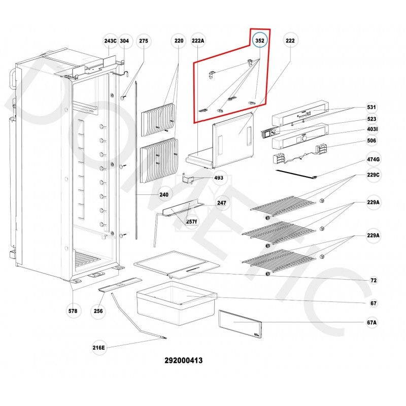 Bisagra y Rodamientos RML 10 Dometic