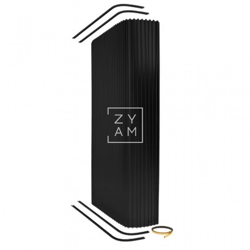 Kit Puerta Persiana Enrollable Baño Negro Mate