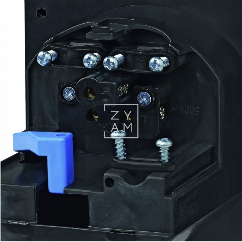 Toma Exterior 220V Cuadrada CEE Negro