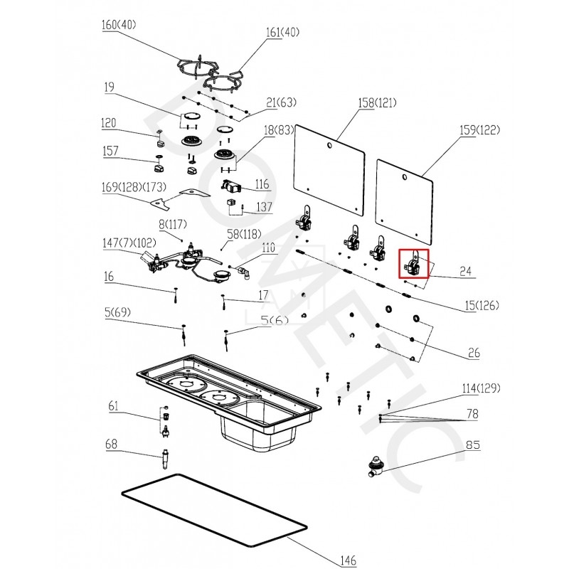 Bisagra Cristal Dometic Smev