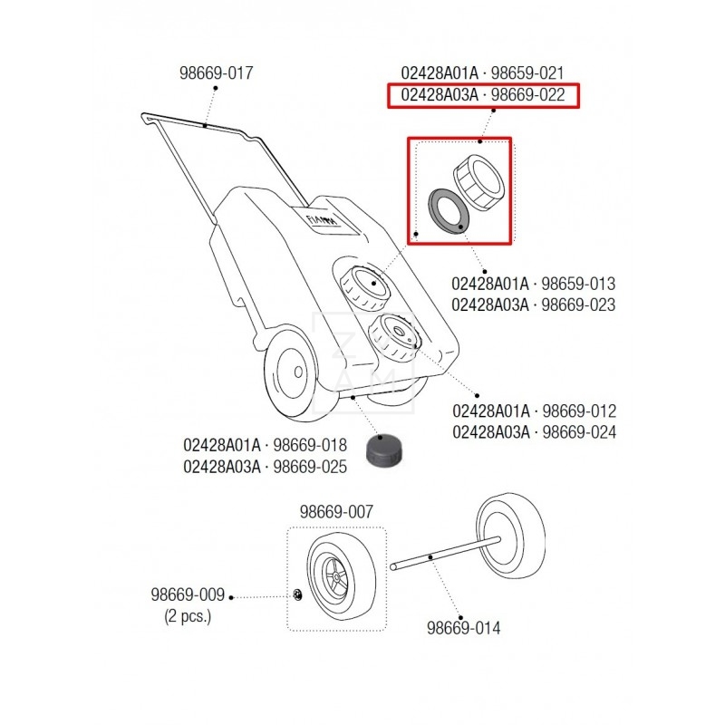 Tapón Grande Rojo Reforzado Fiamma 98659-022