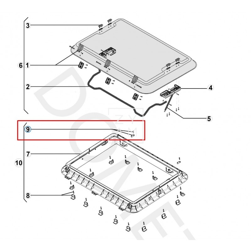 Kit Fijación Claraboya Heki 2