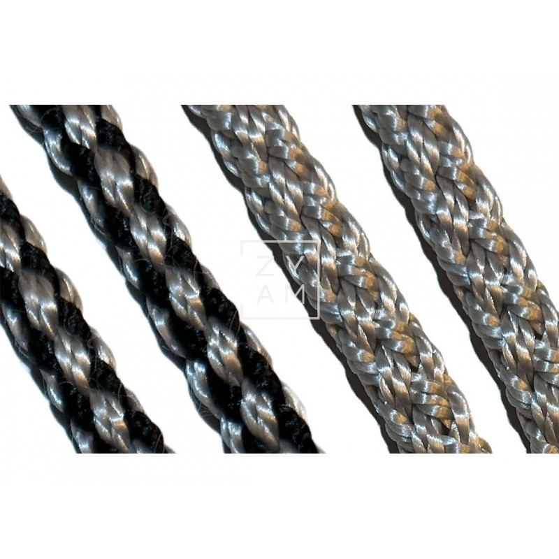 Cortina Cordon Negro/Plata 60X190