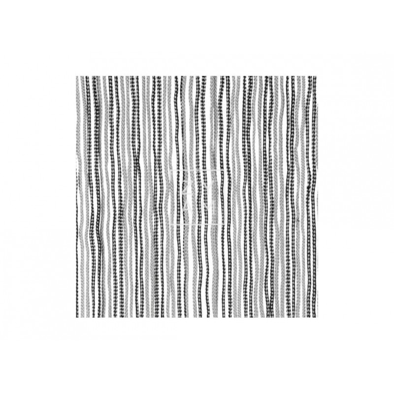 Cortina Cordon Negro/Plata 60X190