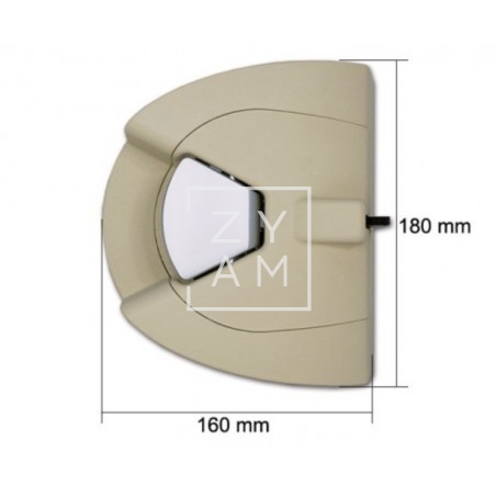 Cerradura Interior Zamak Beige