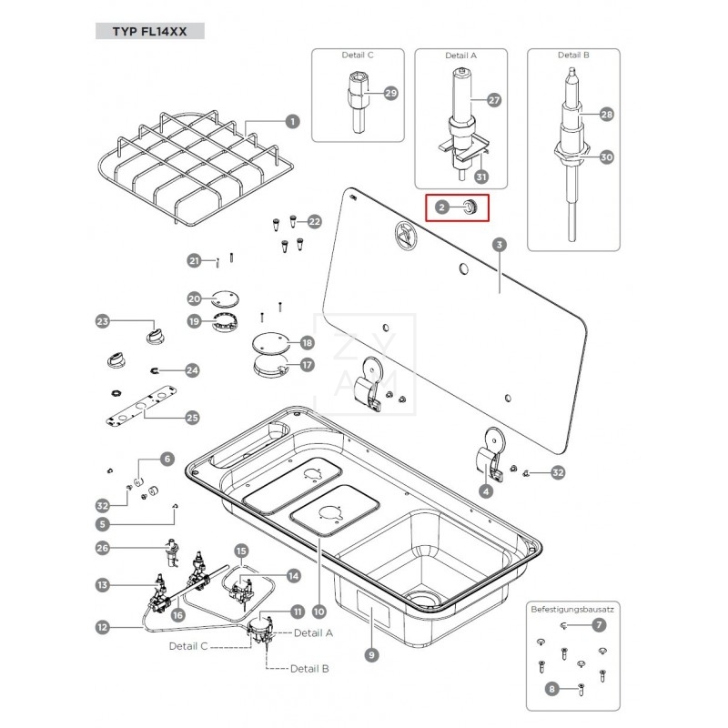 Goma Cristal Cocina Can