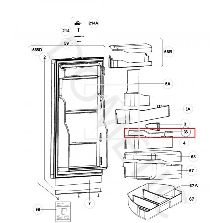 Sujeta Botellas Puerta Nevera Dometic RM