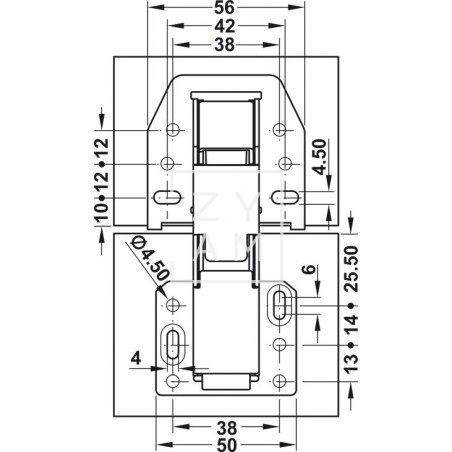 Bisagra Brazo Articulado Hafele