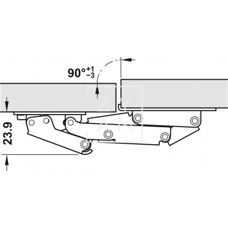 Bisagra Brazo Articulado Hafele