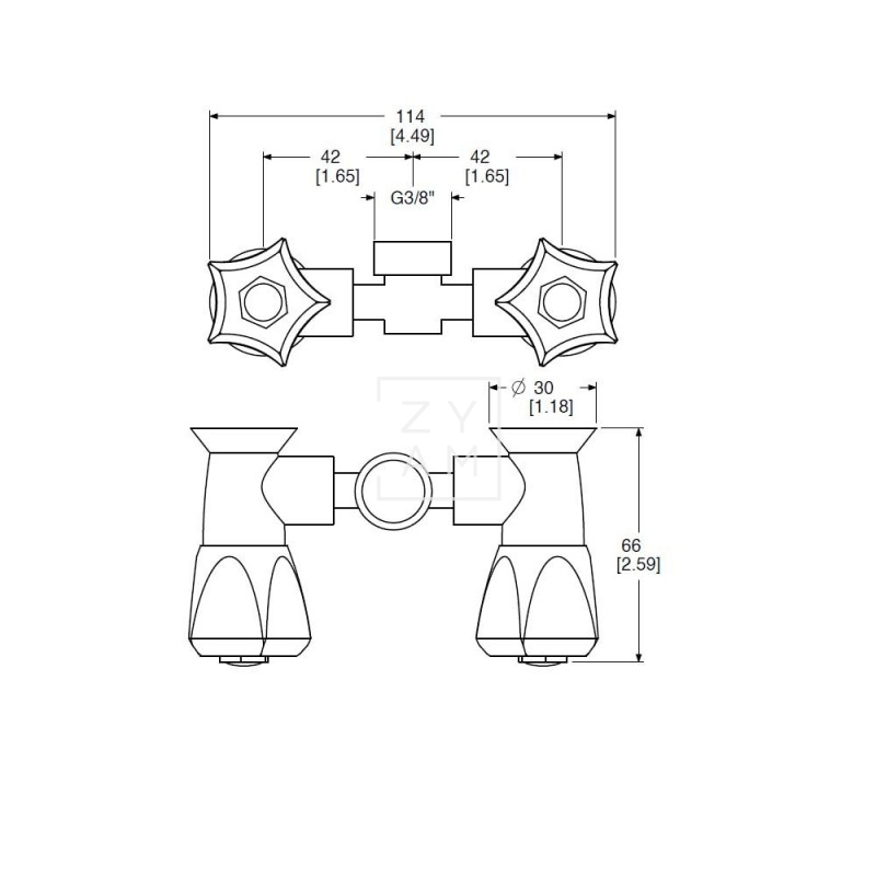 Mando Mezclador Metálico Ely
