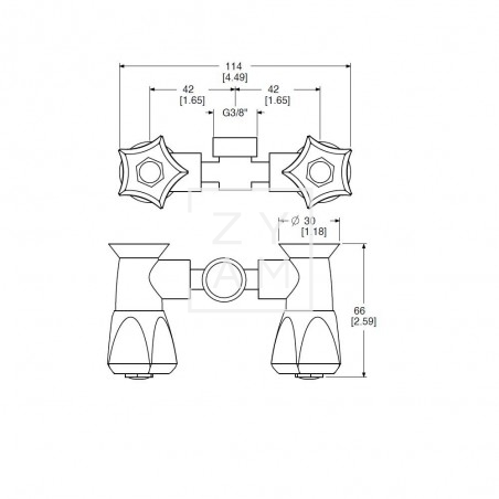 Mando Mezclador Metálico Ely