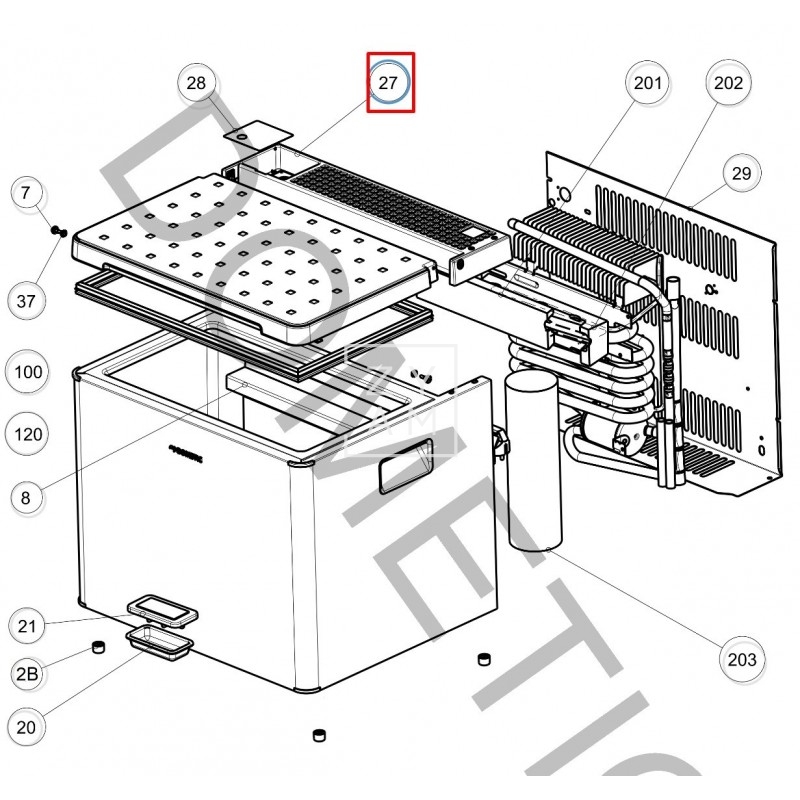 Carcasa Rejilla Nevera Dometic ACX40